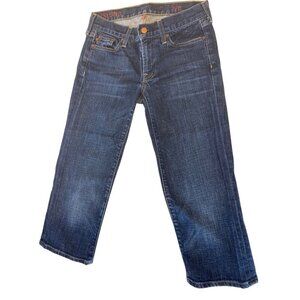 J. Crew Vintage Hip-Slung Jeans Dark Wash Bootcut Sz 27 EUC Made in USA preppy